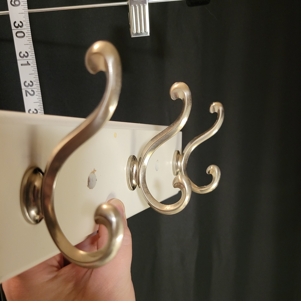Elegant Silver Tone Wall Hooks